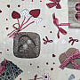 Decorative fabric TM PATCHWORK bordeaux red
