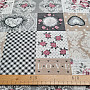 Decorative fabric LIA grey patchwork