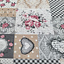 Decorative fabric LIA grey patchwork