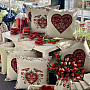 Tapestry cushion cover HUGE HEARTS