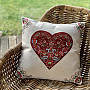 Tapestry cushion cover HUGE HEARTS