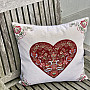 Tapestry cushion cover HUGE HEARTS