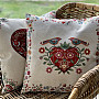 Tapestry cushion cover HUGE HEARTS