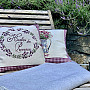 Tapestry cushion cover FLOWERS FROM PROVENCE WREATH