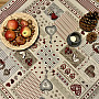 Tapestry tablecloth Heart NATUR