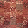 Luxurious woolen carpet ROYAL PATCHWORK red