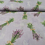 Decorative fabric LAVENDER bouquet LILAC