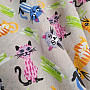 Decorative fabric CATS MULTICOLOR