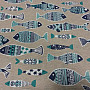 Christmas decorative fabric FISH