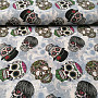 decorative fabric SKULL voodoo