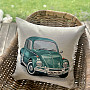 Tapestry cushion cover VW BEETLE TURQUOISE