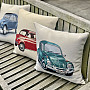 Tapestry cushion cover VW BEETLE TURQUOISE