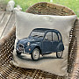 Tapestry cushion cover Citroën 2CV BLUE