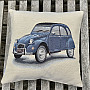 Tapestry cushion cover Citroën 2CV BLUE