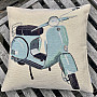 Tapestry pillow-case BLUE SCOOTER VESPA