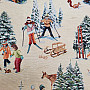 Tapestry fabric SKIERS