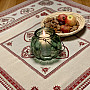 Tyrolean Alps tapestry tablecloth and scarf