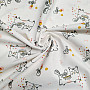 Cotton fabric CAT WITH BIRD
