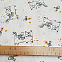 Cotton fabric CAT WITH BIRD