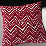ZIG ZAG pink decorative pillow cover