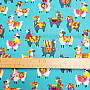 Decorative fabric LAMA turquoise