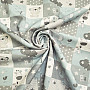 Cotton fabric BABY ZOO blue