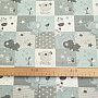 Cotton fabric BABY ZOO blue