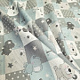 Cotton fabric BABY ZOO blue