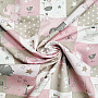 Cotton fabric BABY ZOO pink