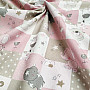 Cotton fabric BABY ZOO pink