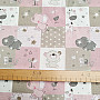 Cotton fabric BABY ZOO pink