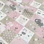 Cotton fabric BABY ZOO pink