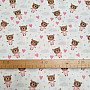 Cotton fabric LOVE BEAR pink