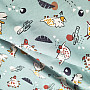 Cotton fabric DINOSAURS menthol