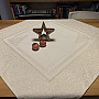 Christmas tablecloth ORNAMENT gold