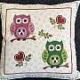 Decorative pillow two owls I