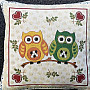 Decorative pillow two owls C