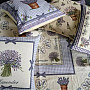 Tapestry cushion cover LAVENDER HEART