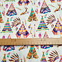 Children&#39;s cotton satin TEEPEE digital print