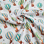 Children&#39;s cotton satin FLYING BALLOONS digital print