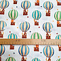 Children&#39;s cotton satin FLYING BALLOONS digital print