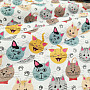 Children's cotton satin CATS digital printing