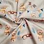 Children's cotton satin BEARS - RACE digital printing