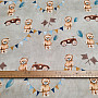 Children's cotton satin BEARS - RACE digital printing