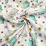 Childrens cotton satin ELEPHANTS digital print