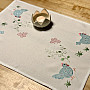 Embroidered tablecloths and shawls HEN blue