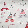 Cotton fabric INDIAN TEEPEES