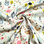 Children&#39;s cotton satin ANIMALS IN THE FOREST digital
