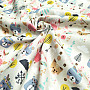 Children&#39;s cotton satin ANIMALS IN THE FOREST digital