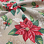 Decorative fabric CHRISTMAS POINSETTIA red